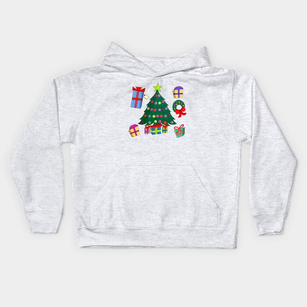 Christmas Holiday Night Gifts Kids Hoodie by DiegoCarvalho